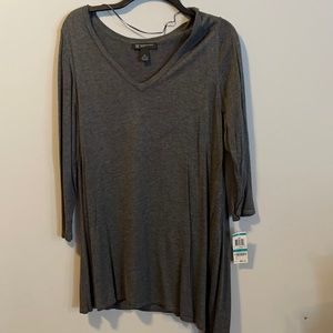 INC Tunic Top New plus size 0X shirt V Neckline
